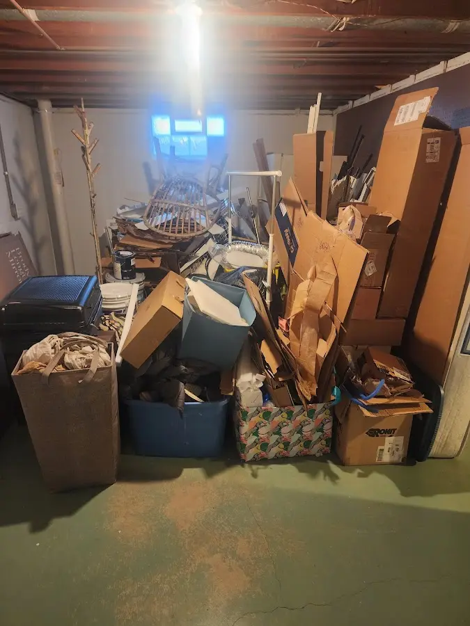 Roll-off dumpster container at job site for Roll Off Dumpster Rental in North Browning